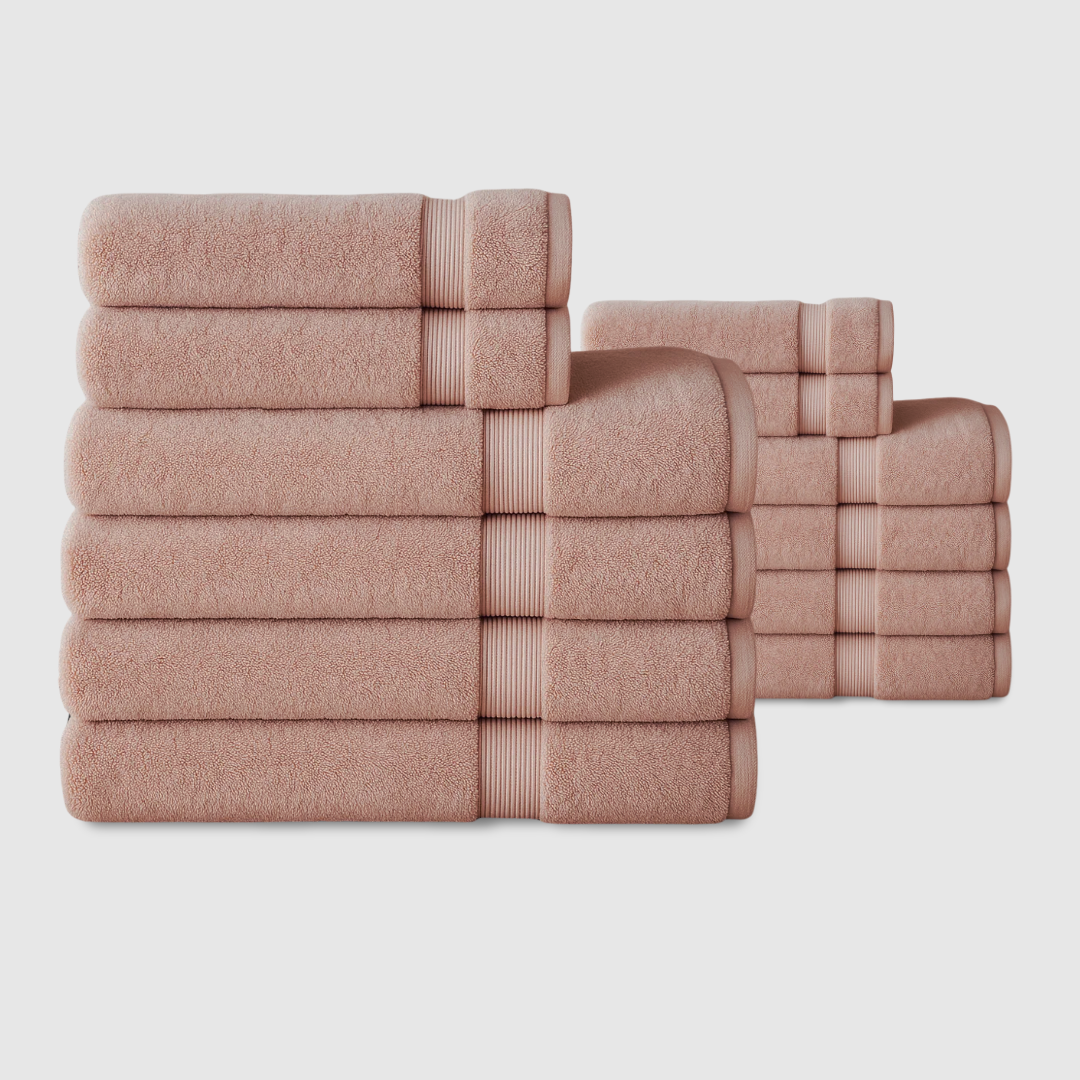 Paquete de toallas de algodón de spa de gramaje alto | 12 unidades