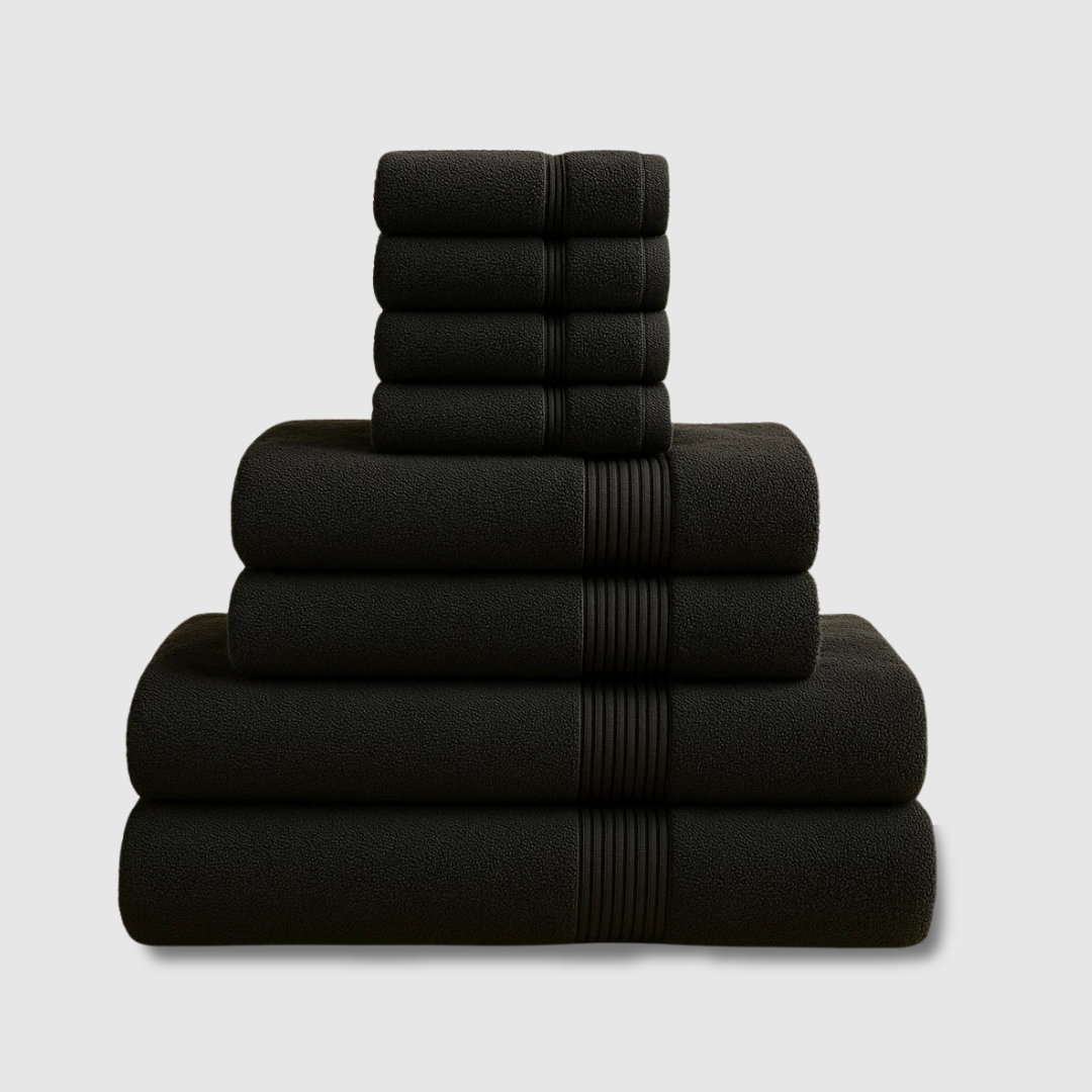 Lote de 8 toallas de baño de algodón de peso pesado