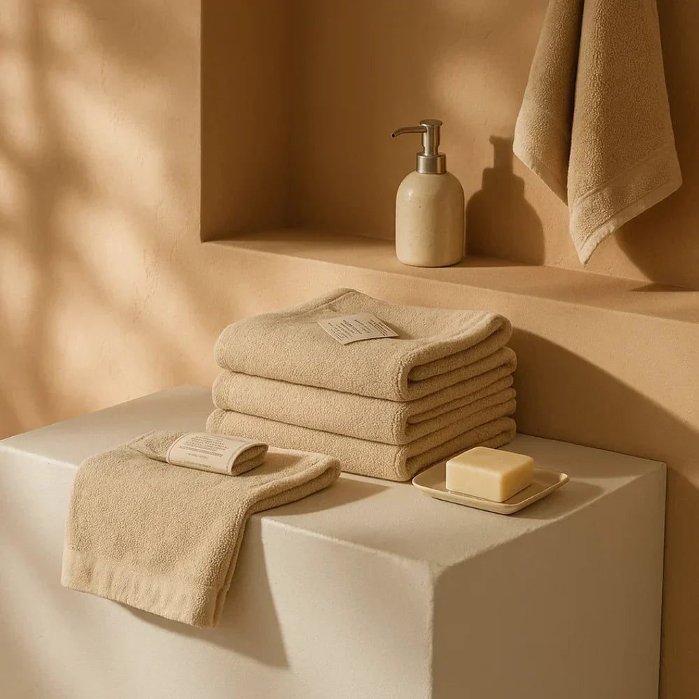 Toallas de baño de algodón grueso | 2 piezas (140 x 71 cm)