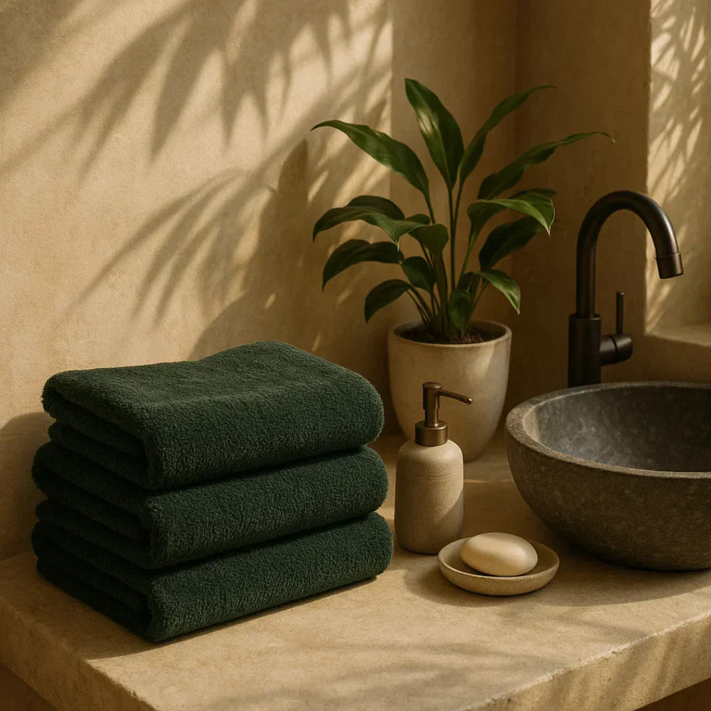 Toallas de baño de algodón grueso | 2 piezas (140 x 71 cm)