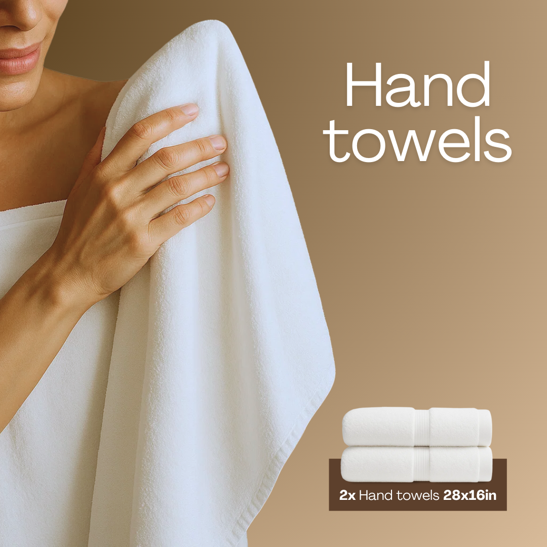 Lote de 8 toallas de baño de algodón de peso pesado