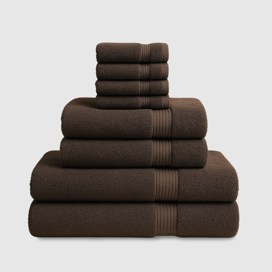 Lote de 8 toallas de baño de algodón de peso pesado