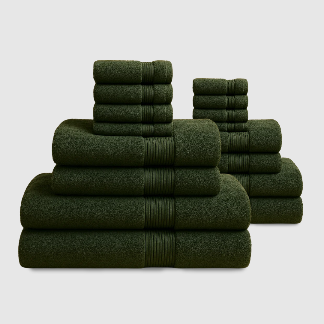 Lote de 16 toallas de baño de algodón de alta calidad